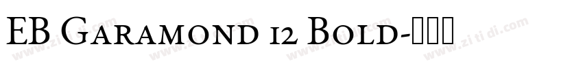 EB Garamond 12 Bold字体转换